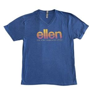 The Ellen DeGeneres Show Blue Large V-neck T-shirt